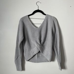 Light Blue Knit Twist Sweater(M)